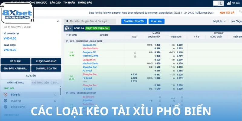 Một số loại kèo cược Tài Xỉu khác mà bạn cần nhớ